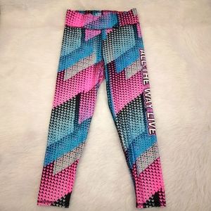 LEGGINGS All the Way Live Made in USA leggings, vibrant colors, XS